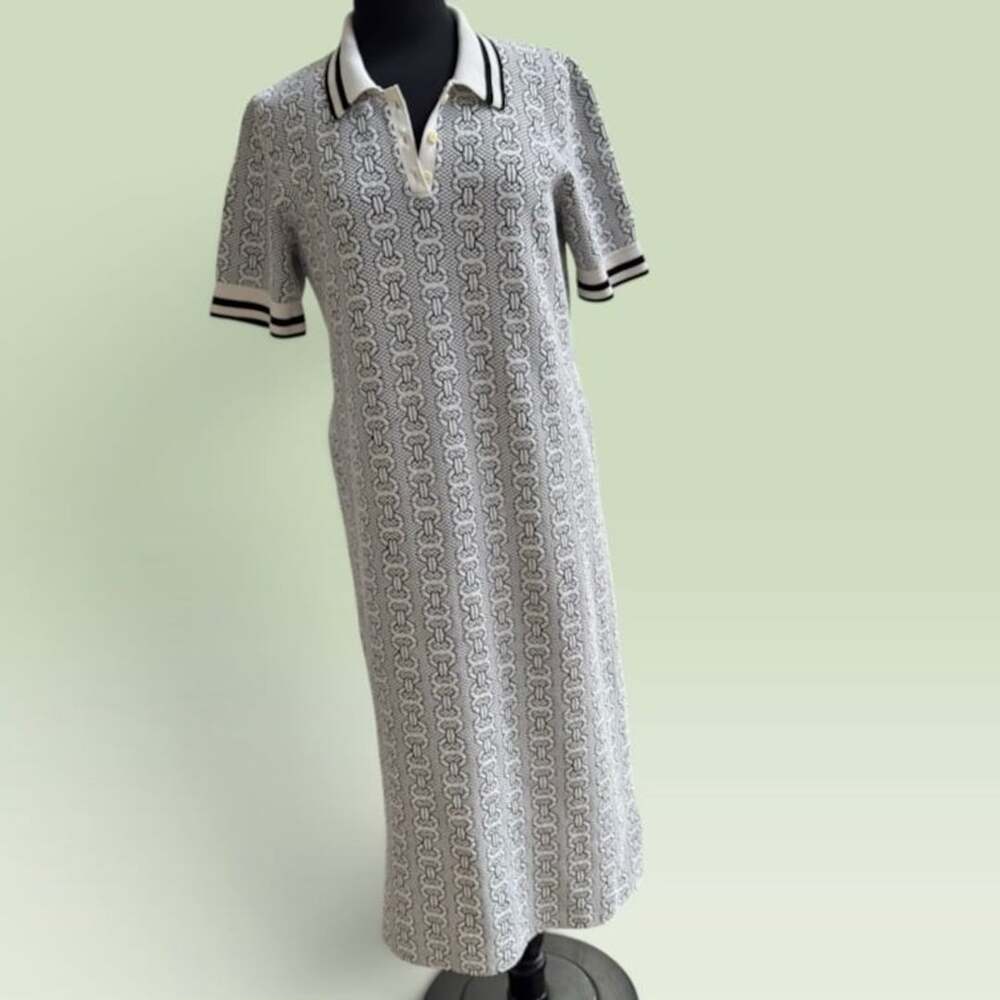 Tory Burch Gemini Link Knit Polo Dress – Size XL